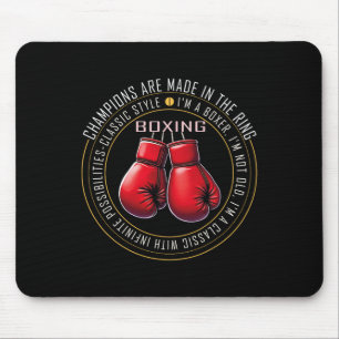 Retro Boxhandschuhe Liebe Geschenke für Boxer 5 Mousepad