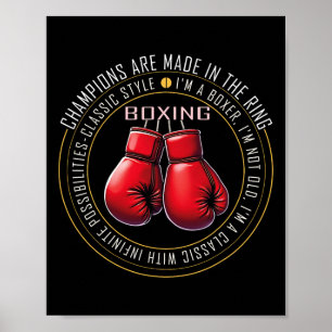 Retro Boxhandschuhe Liebe Geschenke für Boxer 5 Poster