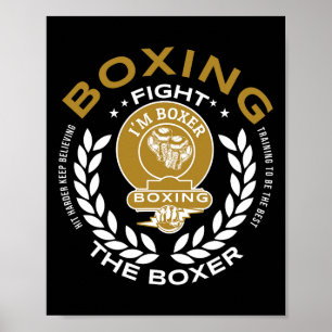 Retro Boxhandschuhe Liebe Geschenke für Boxer 6 Poster
