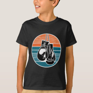 Retro-Boxhandschuhe Sonnenuntergang Kickboxen Boxf T-Shirt