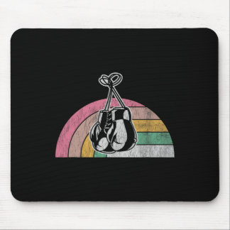 Retro Boxing Gloves Rainbow Vibes Mousepad