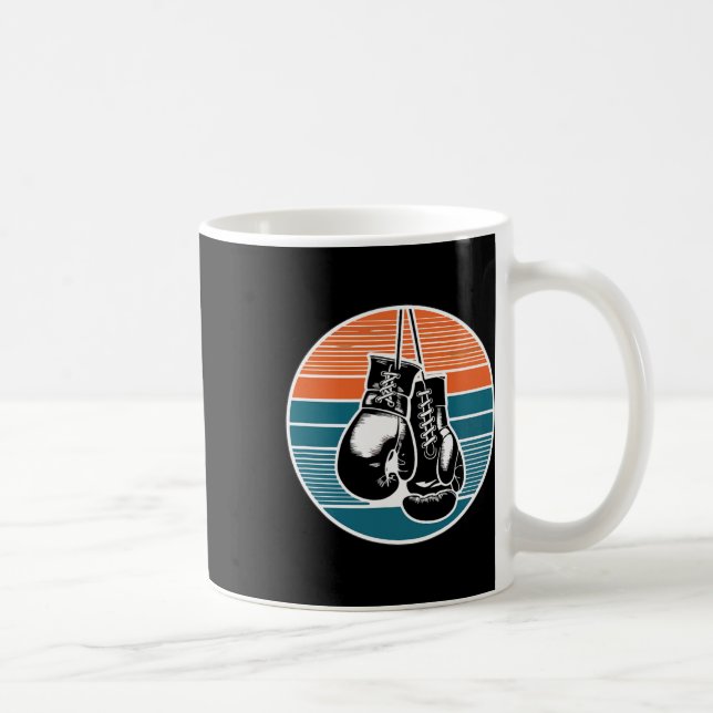 Retro Boxing Gloves Sunset Kickboxing Boxing Lover Kaffeetasse (Rechts)