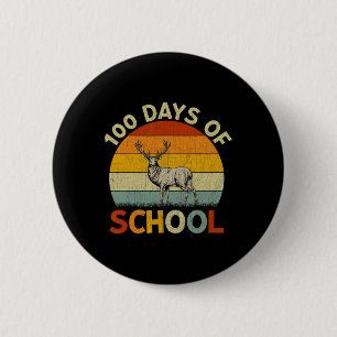 Retro Boys Girls Lehrer 100. Schultag Button