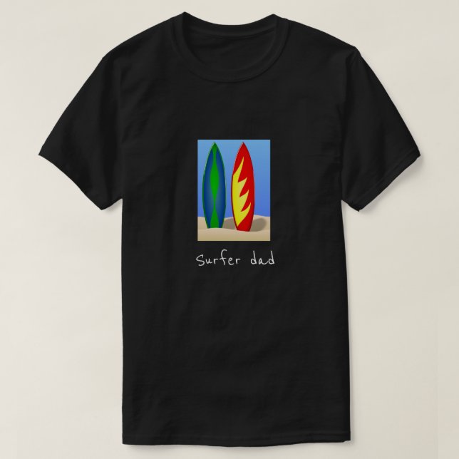 Retro Brandung Surfervatislogan Surfbretter T-Shirt (Design vorne)