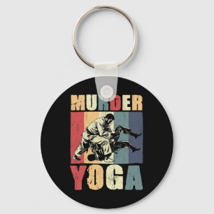 Retro Brasilian Jiu Jitsu Mord Yoga Lustig Bjj Pap Schlüsselanhänger