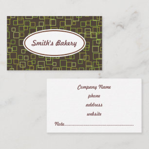 Retro braune Muster Visitenkarte