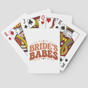 Retro Braut Babes Terrakotta Junggesellinnenabschi Spielkarten