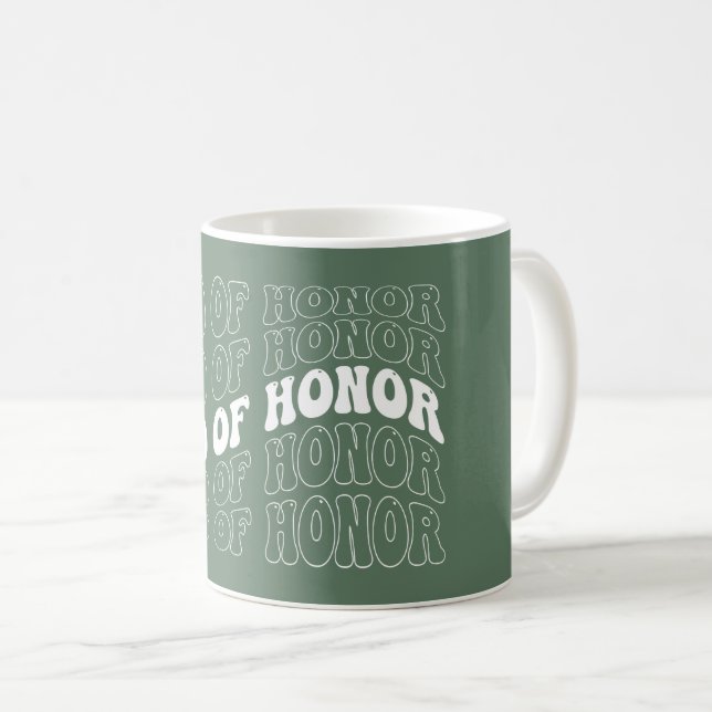 Retro-Braut Brautjungfer Kaffeetasse (VorderseiteRechts)