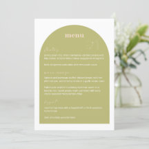 Retro Brautparty Food Wedding Dinner Menü A115