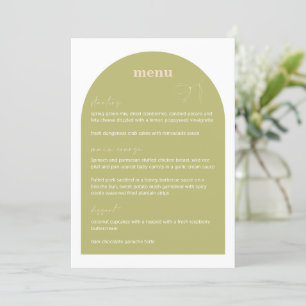 Retro Brautparty Food Wedding Dinner Menü A115 Einladung