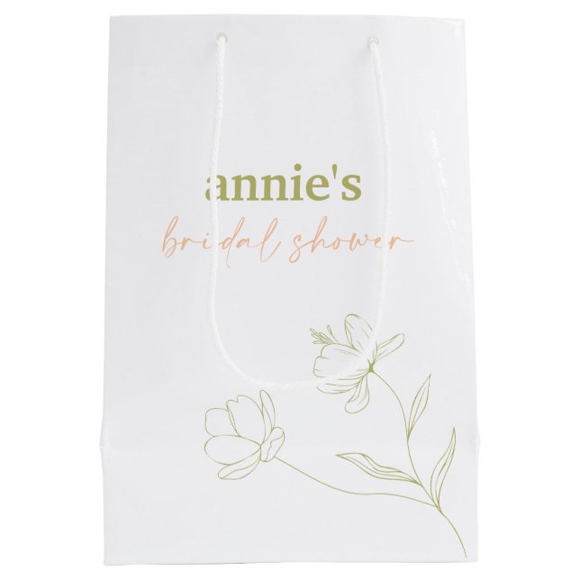 Retro Brautparty Geschenk für Swag Bag A115 Mittlere Geschenktüte (Rückseite)