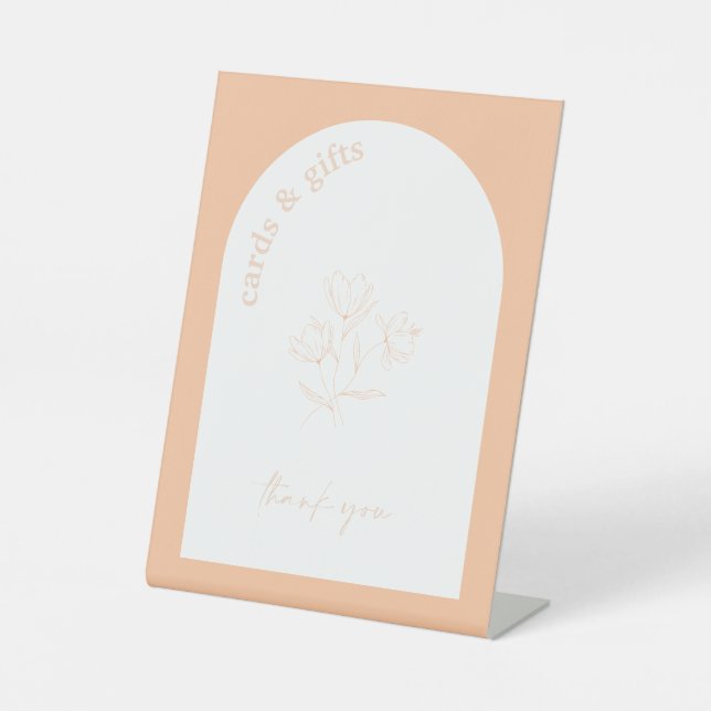 Retro Brautparty Hochzeitsgeschenk Tafel Zeichen A Sockelschild (Vorderseite)