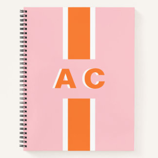 Retro-Brautparty personalisiertes Monogramm Notizbuch