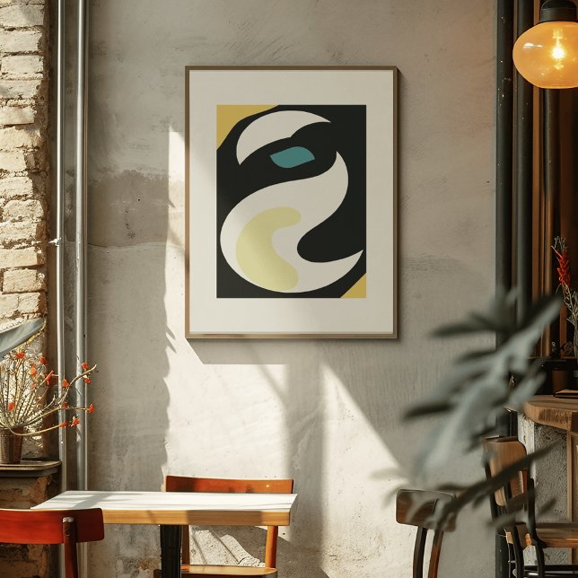 Retro Breeze: Moderner Abstrakter Fluss Poster (Von Creator hochgeladen)