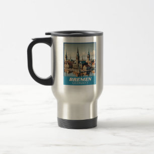 Retro Bremen Skyline Reisebecher