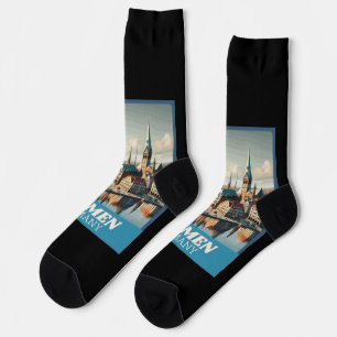 Retro Bremen Skyline Socken