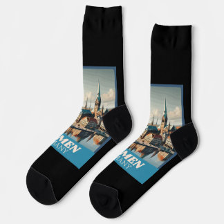Retro Bremen Skyline Socken