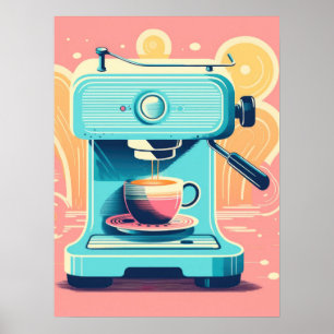 Retro Brew: Ästhetisches Espresso Poster