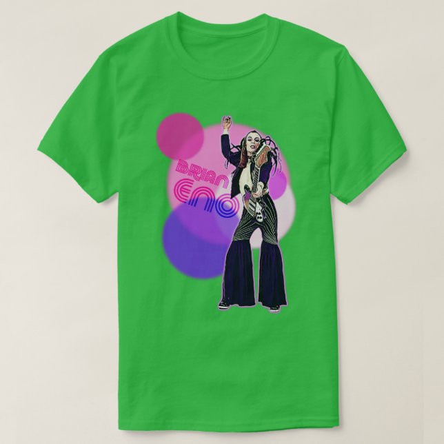 Retro Brian Eno Roxy Fan Design T-Shirt (Design vorne)