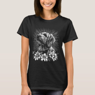 Retro Briard Dog Lover Tattoo Style T-Shirt