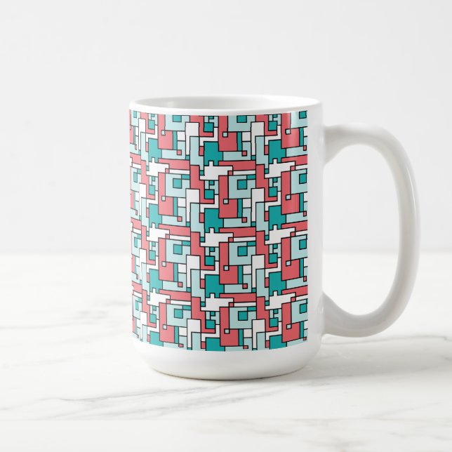 Retro Brick Muster Kaffeetasse (Rechts)