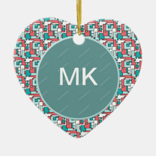 Retro Brick Muster Keramik Ornament