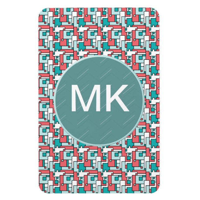 Retro Brick Muster Magnet (Vertikal)