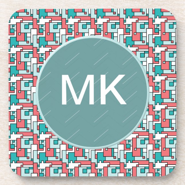 Retro Brick Muster Untersetzer (Vorderseite)