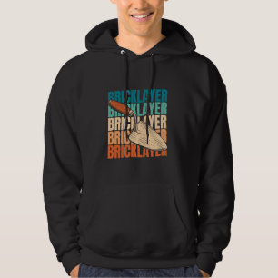 Retro Brickie Mauerwerk Bricklayer Block - Brick V Hoodie