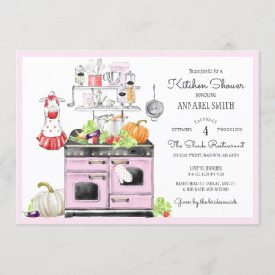 Retro Bridal Kitchen Dusche Einladung