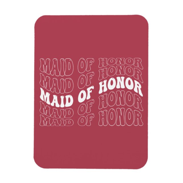 Retro Bride Bridesmaid Magnet (Vertikal)