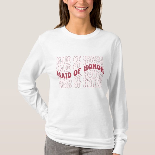 Retro Bride Bridesmaid T-Shirt (Vorderseite)