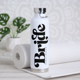 Retro Bride Typografy Design Trinkflasche