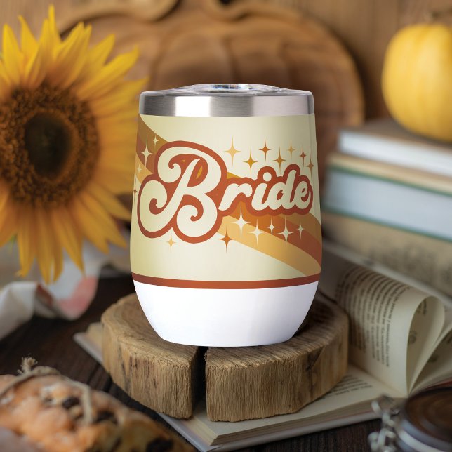 Retro Bride Typografy Summer Rainbow Wedding (Von Creator hochgeladen)