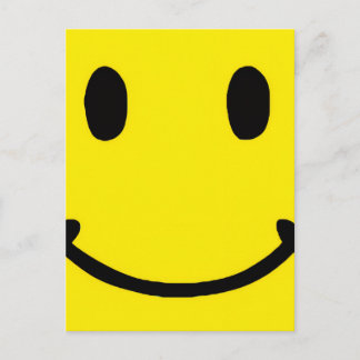 Retro Bright Big Yellow Smile Face Postkarte