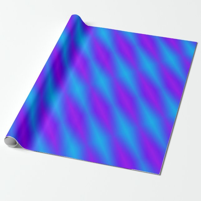 Retro Bright Blue & Lila Harlequin Geschenkpapier (Ungerollt)
