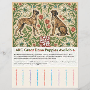 Retro-Brindle-Dogge-Welpe Flyer