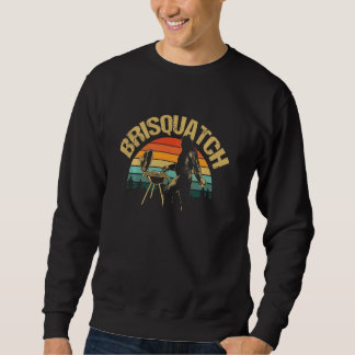 Retro Brisquatch Bigfoot Funny Beef Grillen Kuh B Sweatshirt