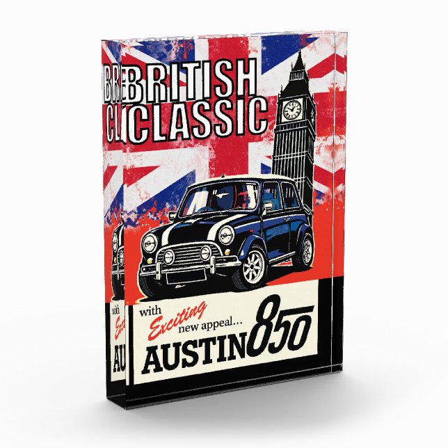 Retro Britische Klassiker Front Pop Art Fotoblock (Links)