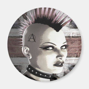 Retro British Punk Fashion Magnete