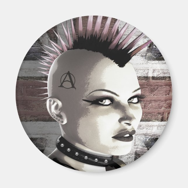 Retro British Punk Fashion Magnete (Vorne)