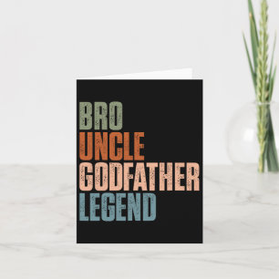 Retro Bro Onkel Godvater Legend Funny Oncles Fath Karte