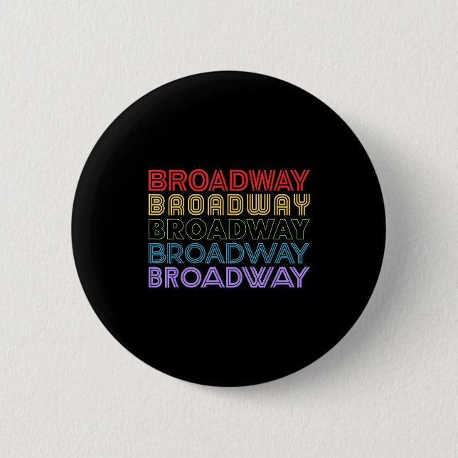Retro Broadway Music Lover Theatre Musical Theater Button (Vorderseite)