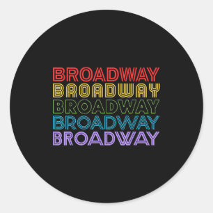 Retro-Broadway-Musikliebhaber-Theater Musical Thea Runder Aufkleber