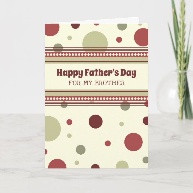 Retro Brother Happy Vatertag Karte (Vorderseite)