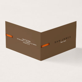 Retro Brown and Orange Business Card Visitenkarten