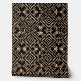 Retro Brown & Black Geometric Modern Classy Deko Tapete