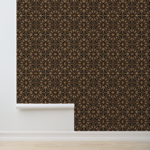 Retro Brown & Black Geometric Modern Classy Deko Tapete