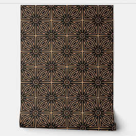 Retro Brown & Black Geometric Modern Classy Deko Tapete