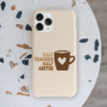 Retro Brown Funny Halblehrer Halbtagskaffee Case-Mate iPhone Hülle<br><div class="desc">Das ist ein halber Lehrer Halbkaffee Computer iPhone Case!</div>